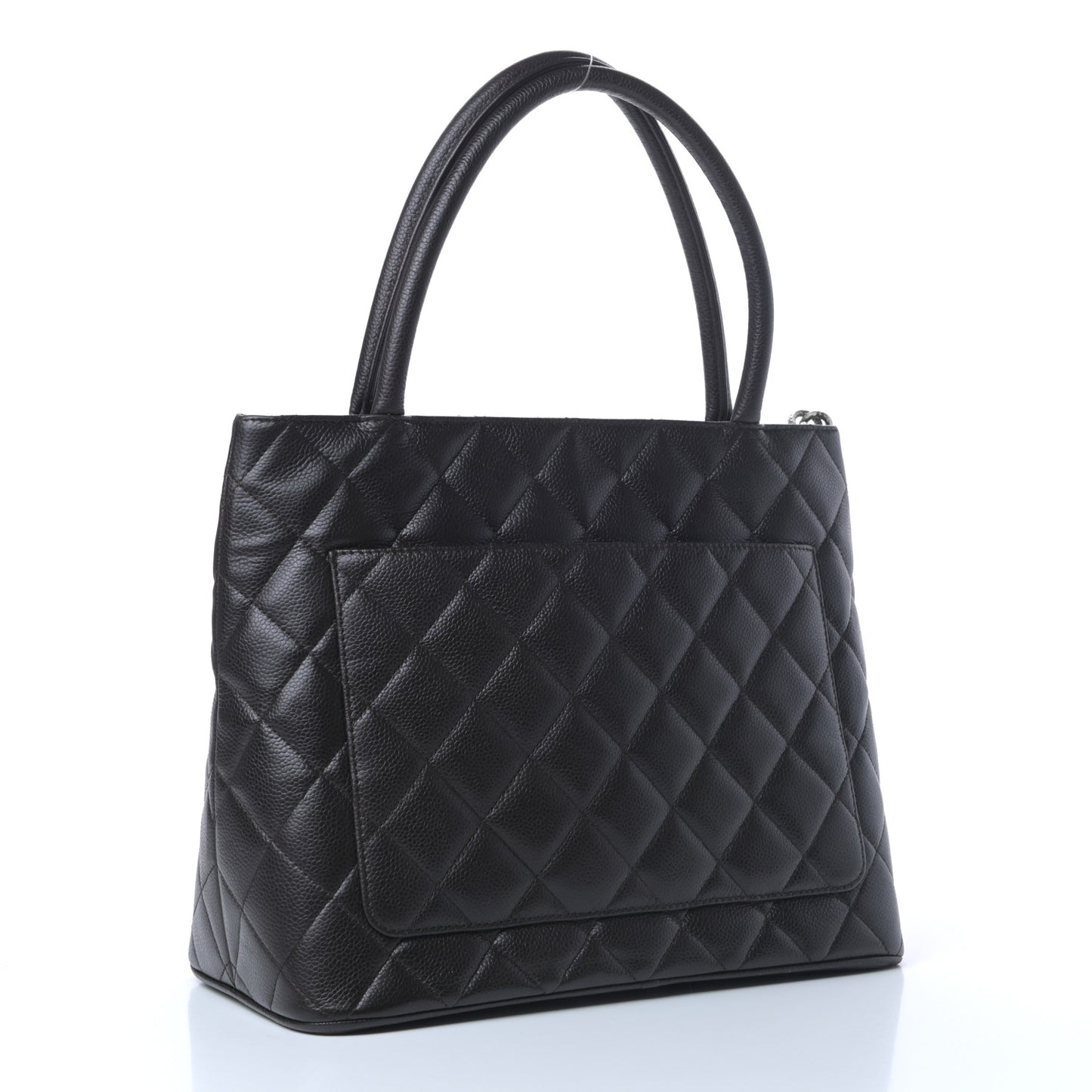 Caviar Quilted Medallion Tote Dark Brown