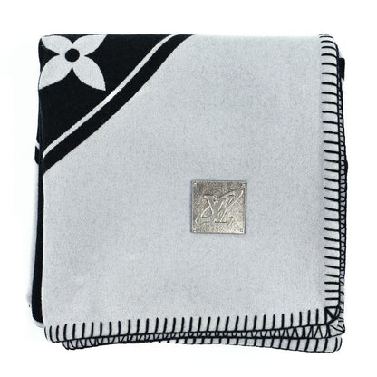 Louis Vuitton Wool Cashmere Satellite Blanket Black 1 of 3