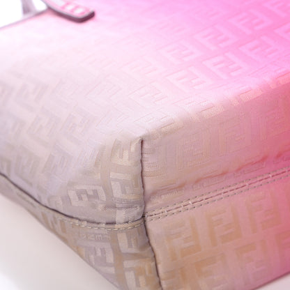 Fendi Zucchino Vitello Ombre Roll Tote Fuxia Lavanda 11 of 11
