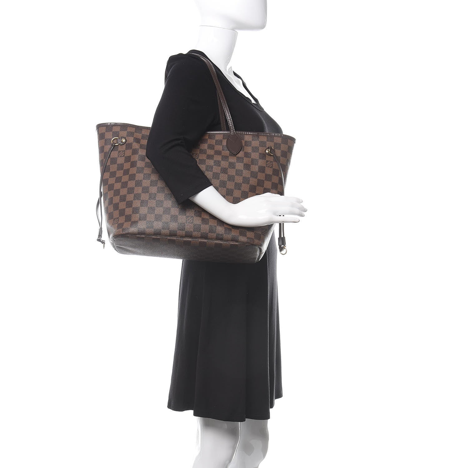 Louis Vuitton Damier Ebene Neo Neverfull MM Rose Ballerine 2 of 12
