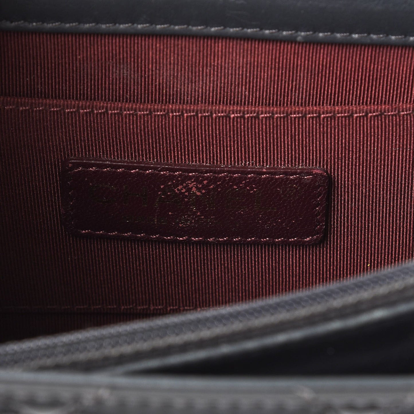 Patent Quilted Golden Class Accordion Flap Charcoal Grey