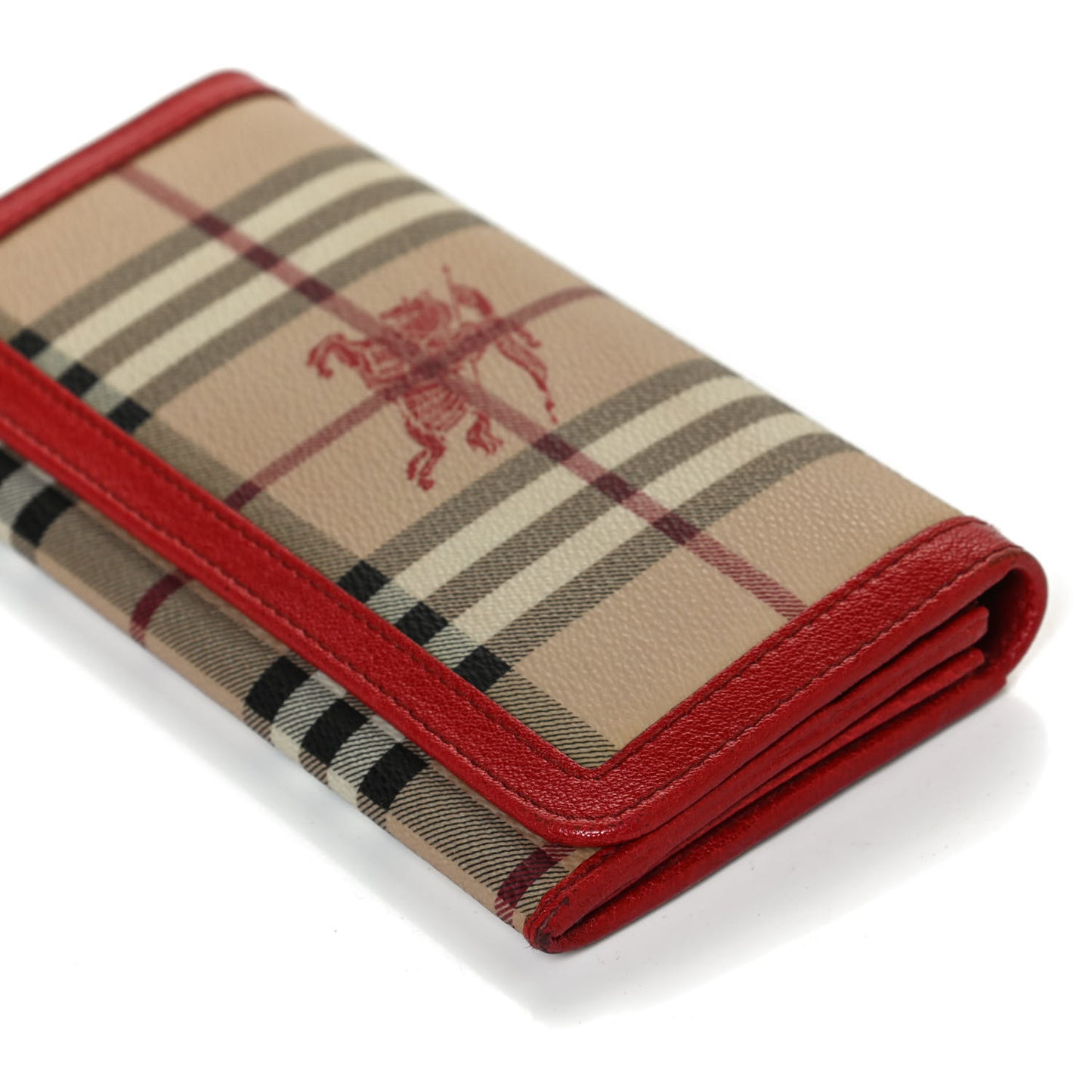 Haymarket Check Continental Wallet Red