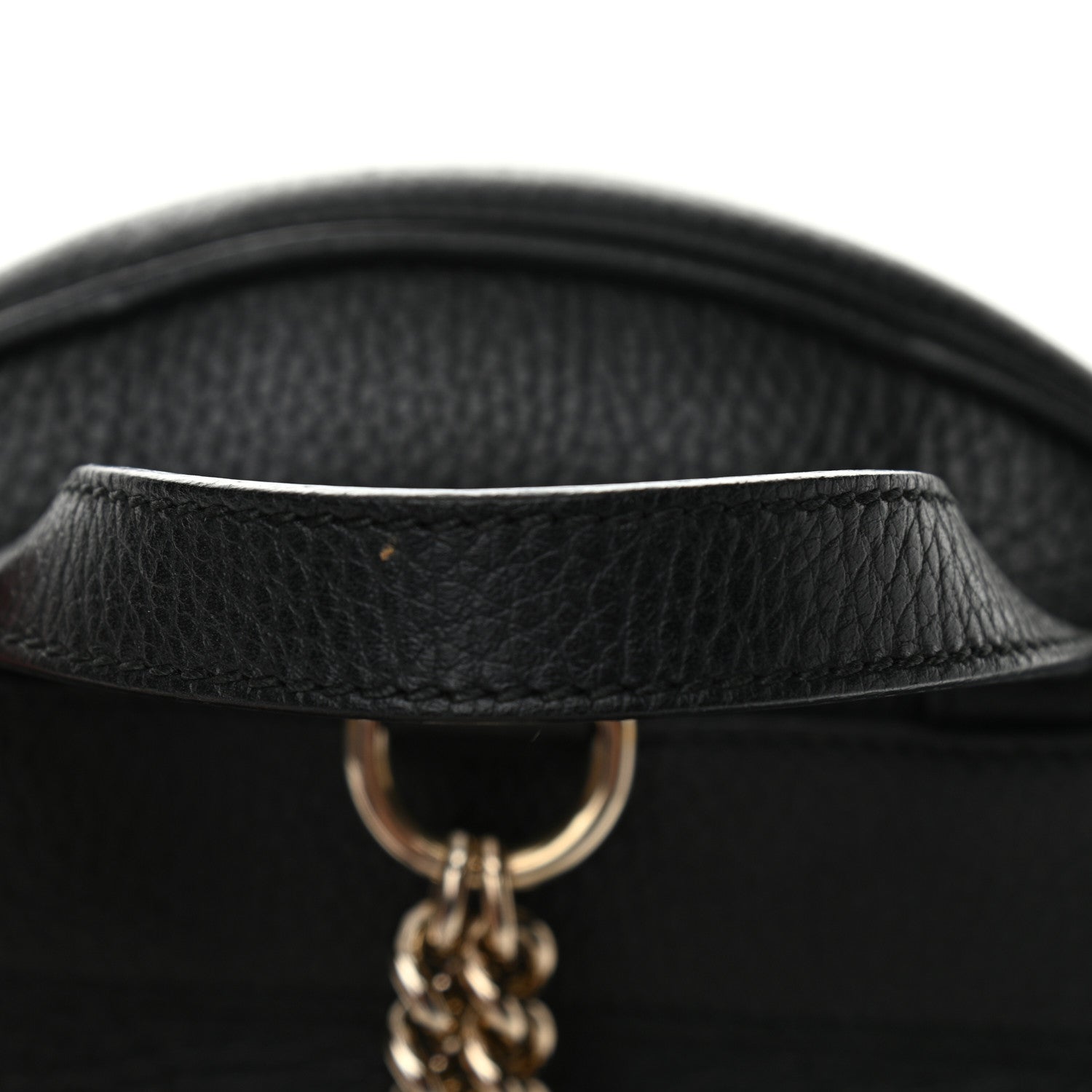 Gucci Pebbled Calfskin Soho Chain Backpack Black 12 of 14