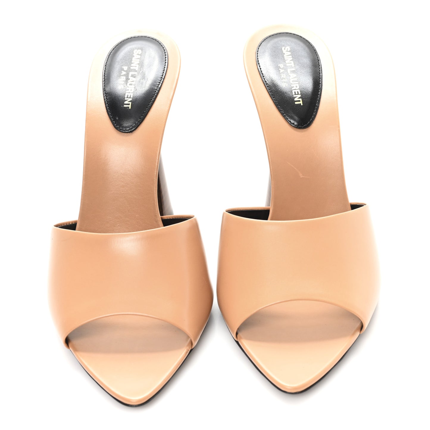 Calfskin Gippy 105 Mule Sandals 40 Bisque