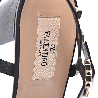 Valentino Garavani Calfskin Rockstud 60mm City Sandals 39.5 Black 7 of 8