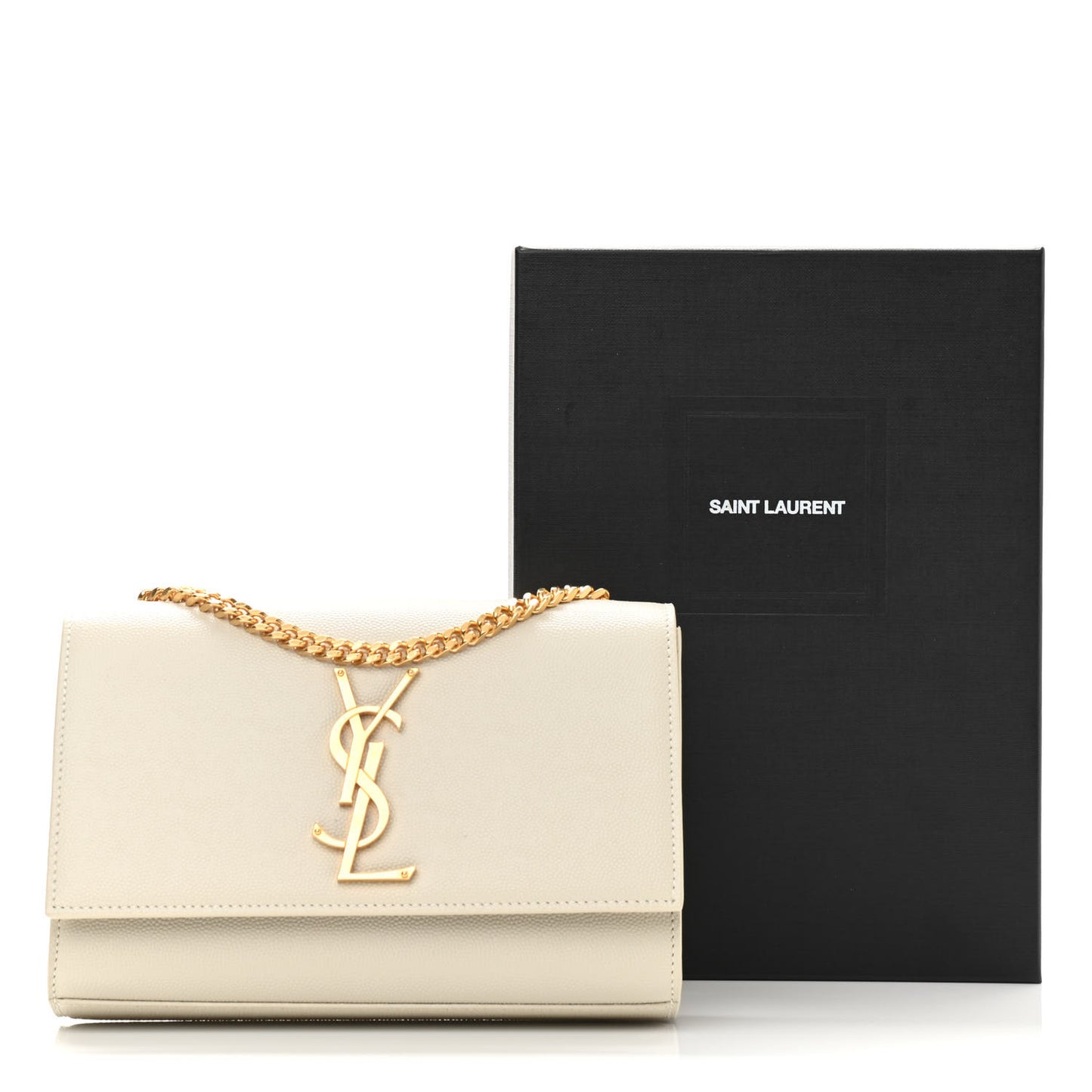 Grain De Poudre Small Monogram Kate Satchel Crema Soft