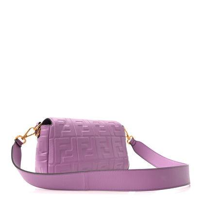 Fendi Nappa FF 1974 Embossed Baguette Agapanto 3 of 11