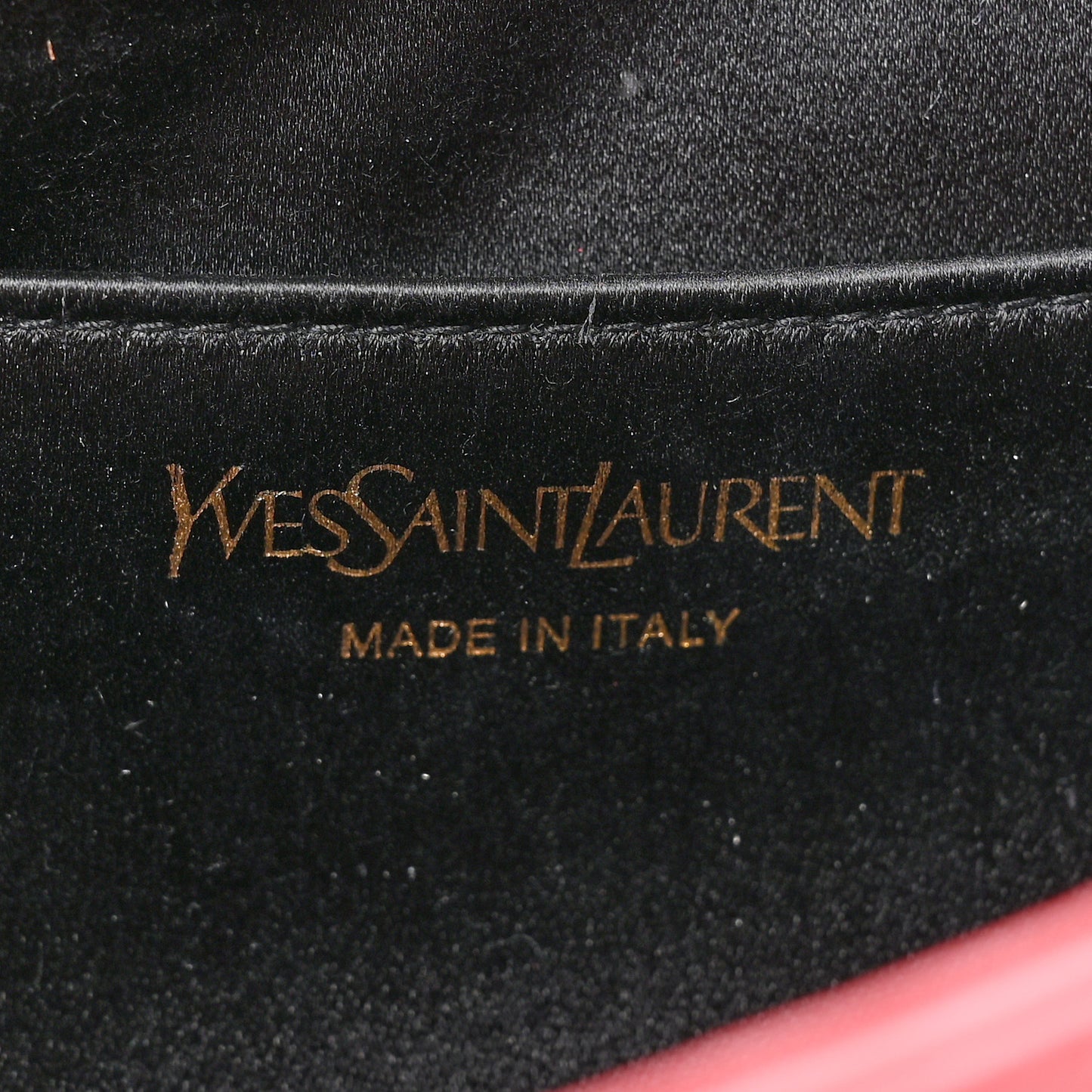 SAINT LAURENT Calfskin Monogram Large Belle De Jour Clutch Red