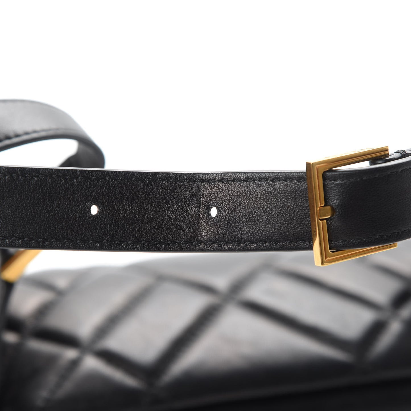 Nappa Barocco Quilted Vanitas Medea Belt Bag Black