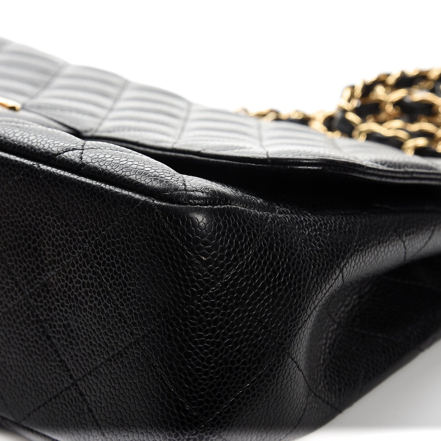 Caviar Quilted Jumbo Single Flap Black