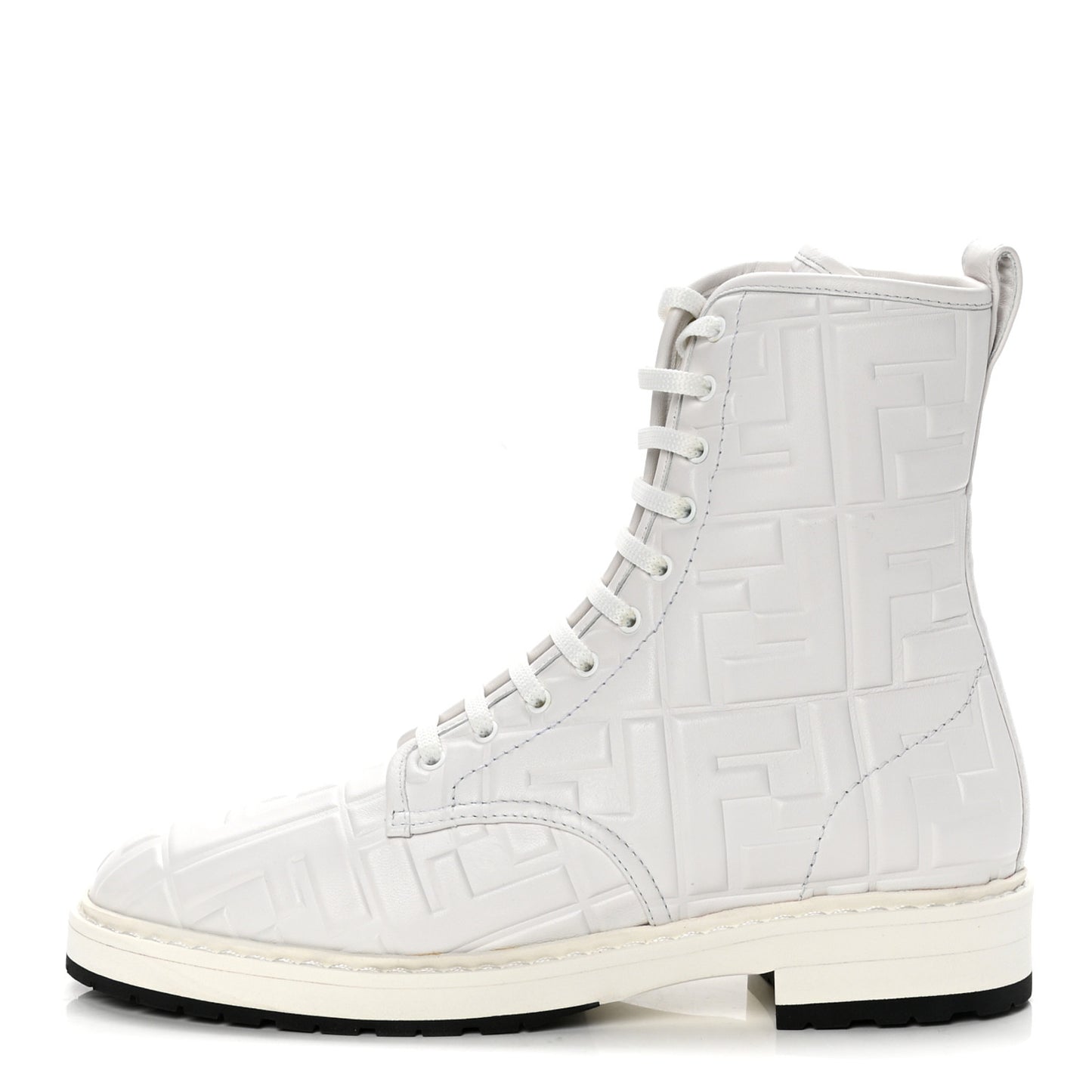 Nappa FF Embossed Womens Biker Boots 40 Snow