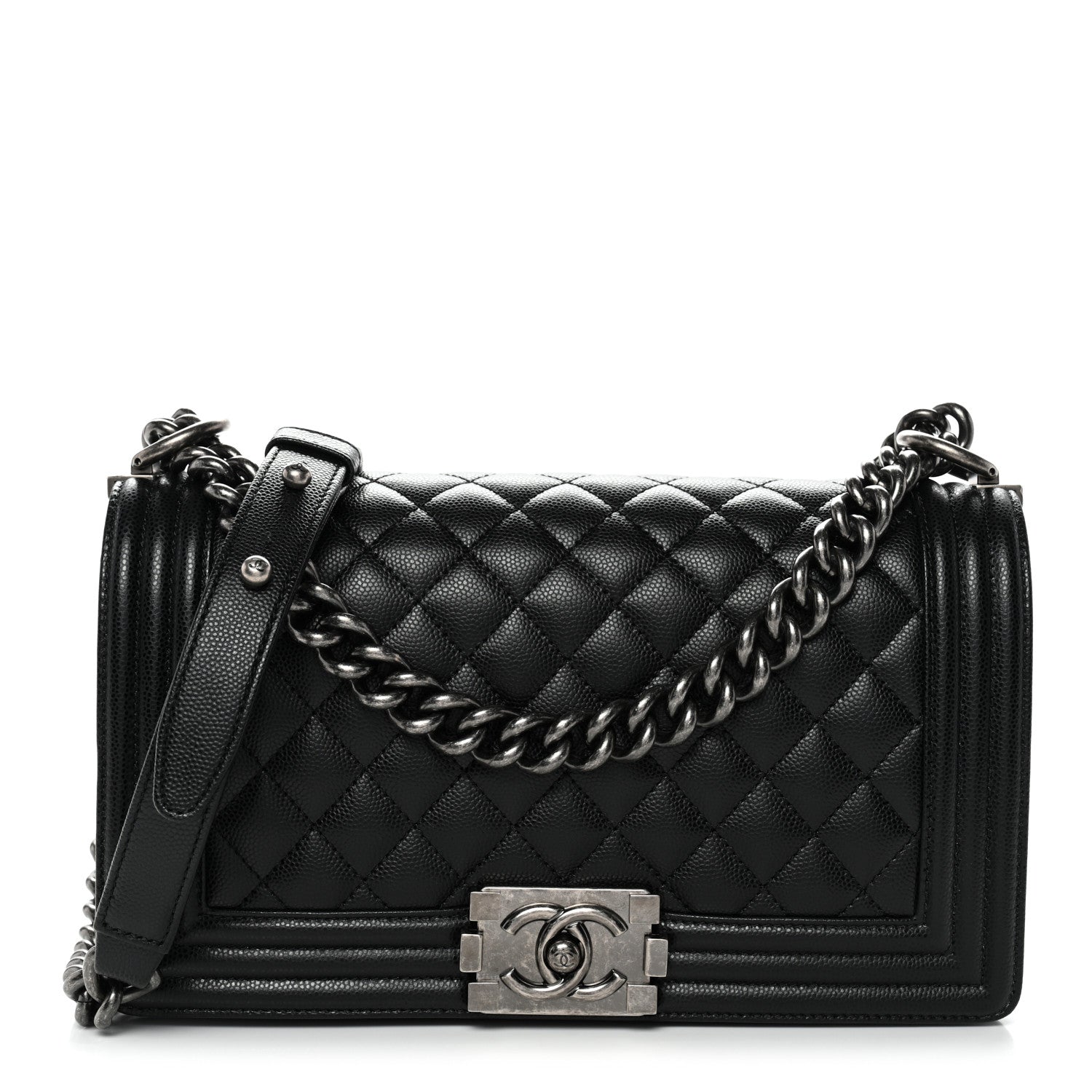 Chanel Caviar Quilted Medium Boy Flap Black 1 of 10