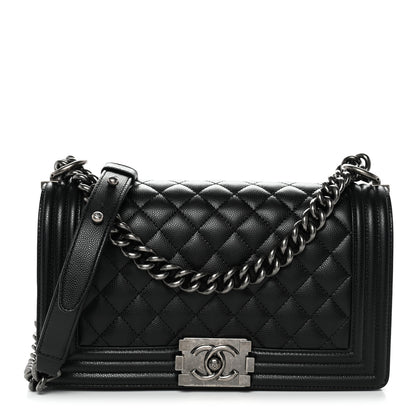 Chanel Caviar Quilted Medium Boy Flap Black 1 of 10