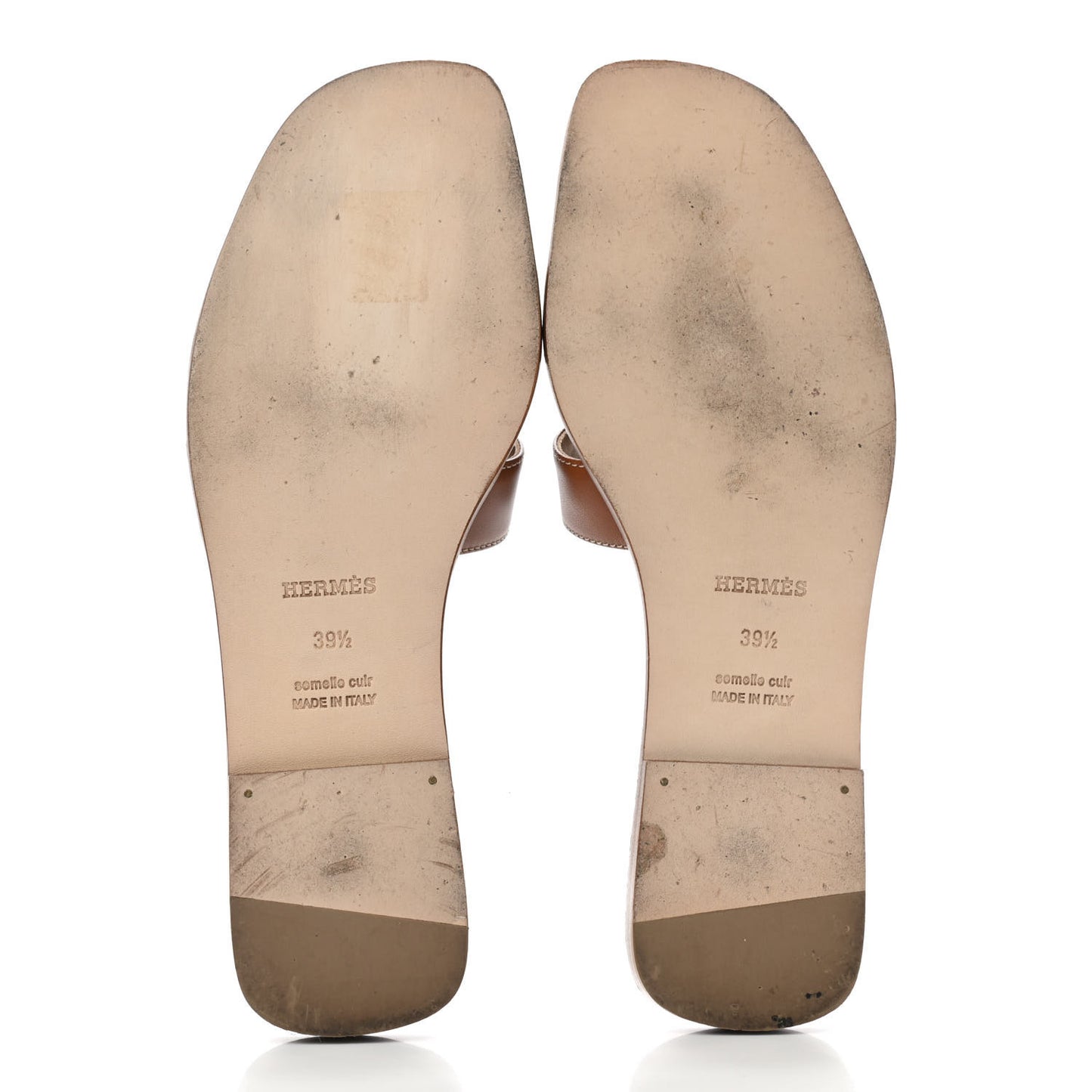 Box Calfskin Oran Sandals 39.5 Gold