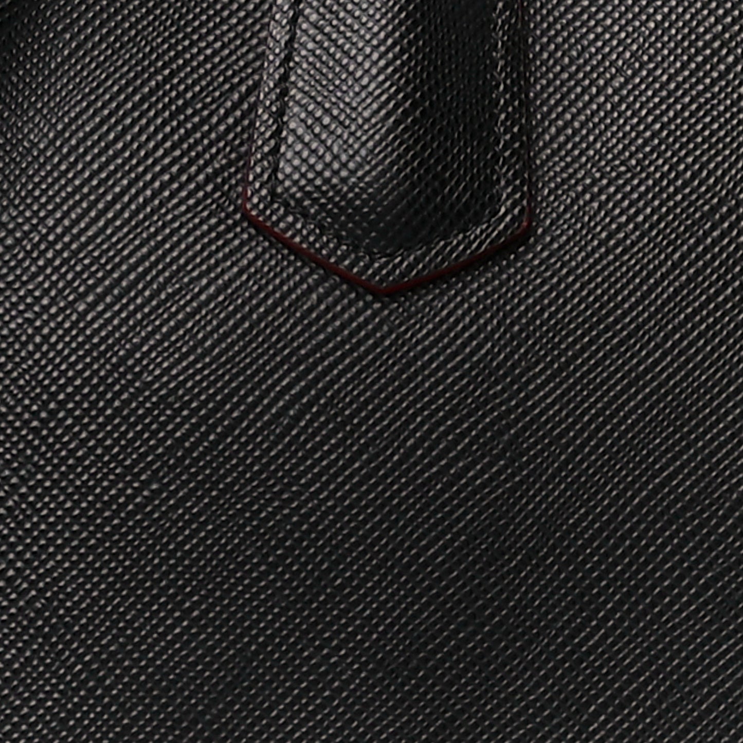 Saffiano Cuir Medium Double Bag Black Fuoco