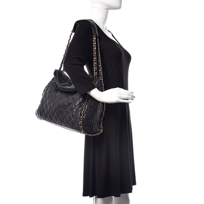 Chanel Calfskin Quilted Large Chain Me Hobo Black 2 of 10