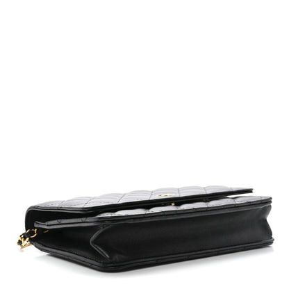 Chanel Lambskin Quilted Wallet On Chain WOC Black 4 of 12