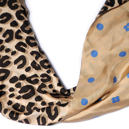 Louis Vuitton Silk Leopard Snood Scarf Beige 3 of 5