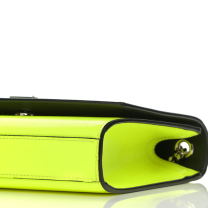 Saint Laurent Patent Grain de Poudre Small Monogram Kate Satchel Neon Yellow 10 of 10