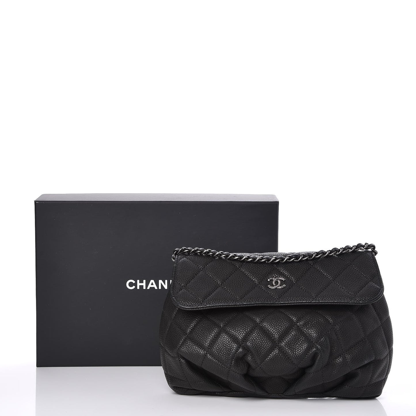 Caviar Quilted Crossbody Bag Black