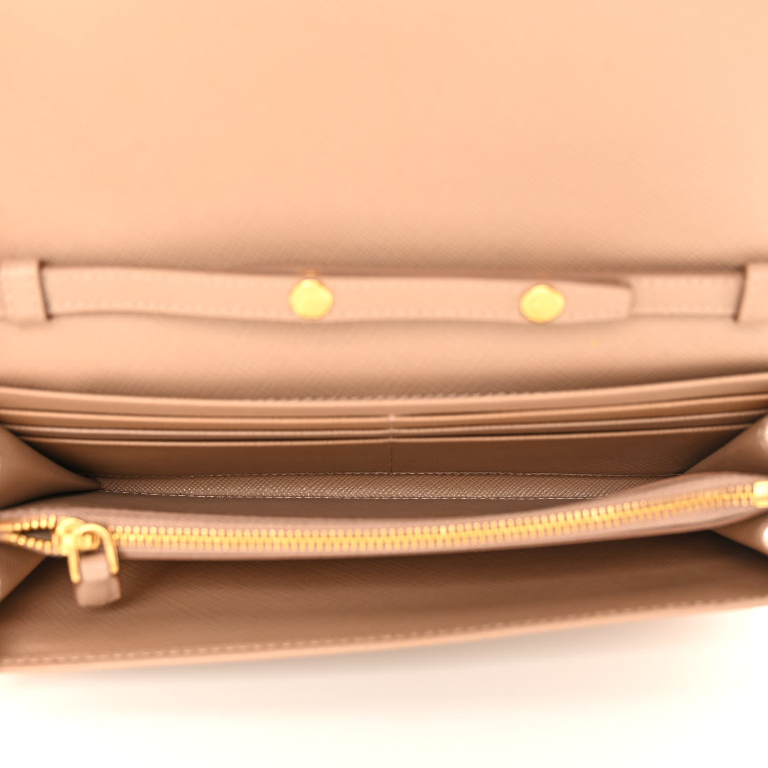 Prada Saffiano Metal Oro Chain Wallet Cammeo 5 of 11
