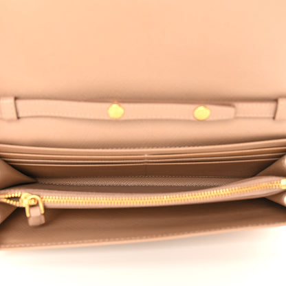 Prada Saffiano Metal Oro Chain Wallet Cammeo 5 of 11