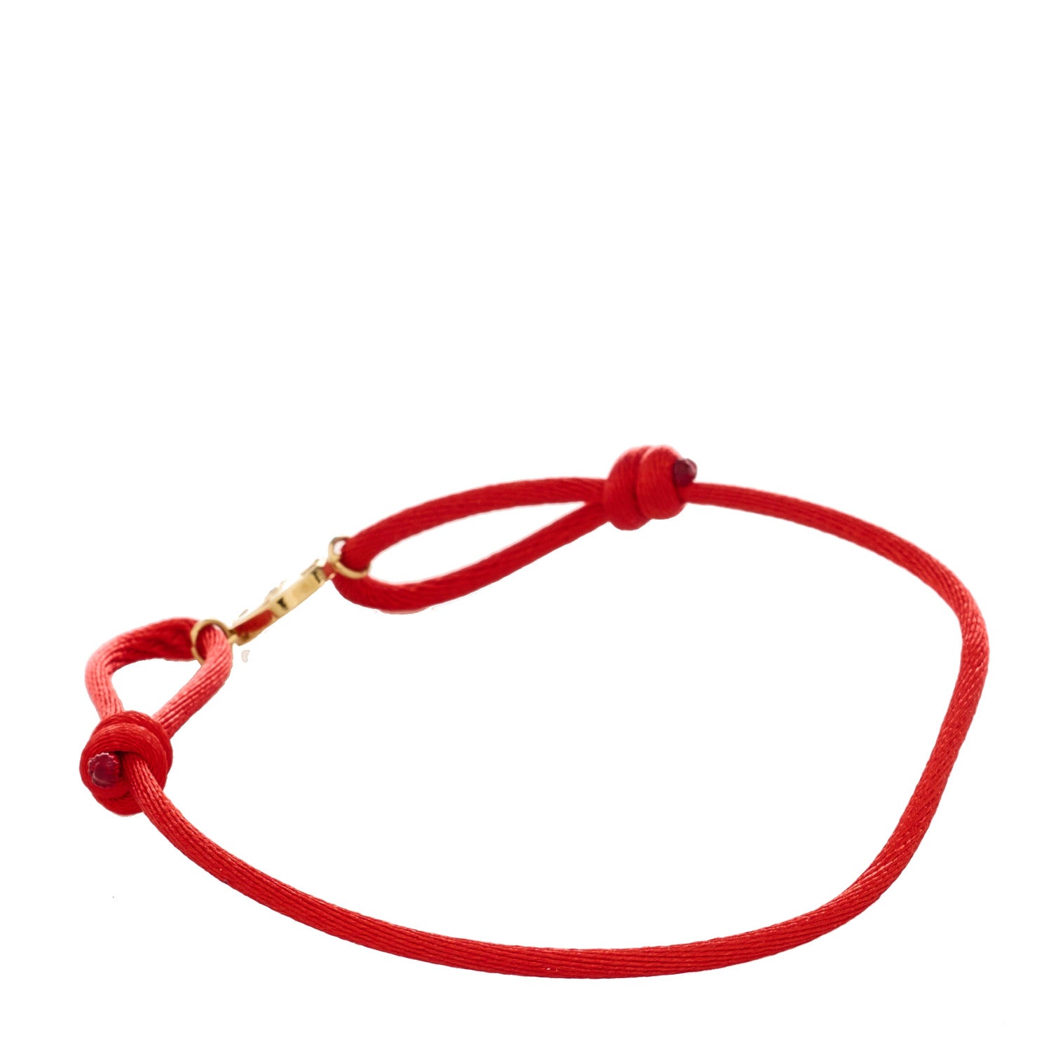 Louis Vuitton 18K Yellow Gold Diamond Idylle Blossom Sun Cord Bracelet Red 2 of 4