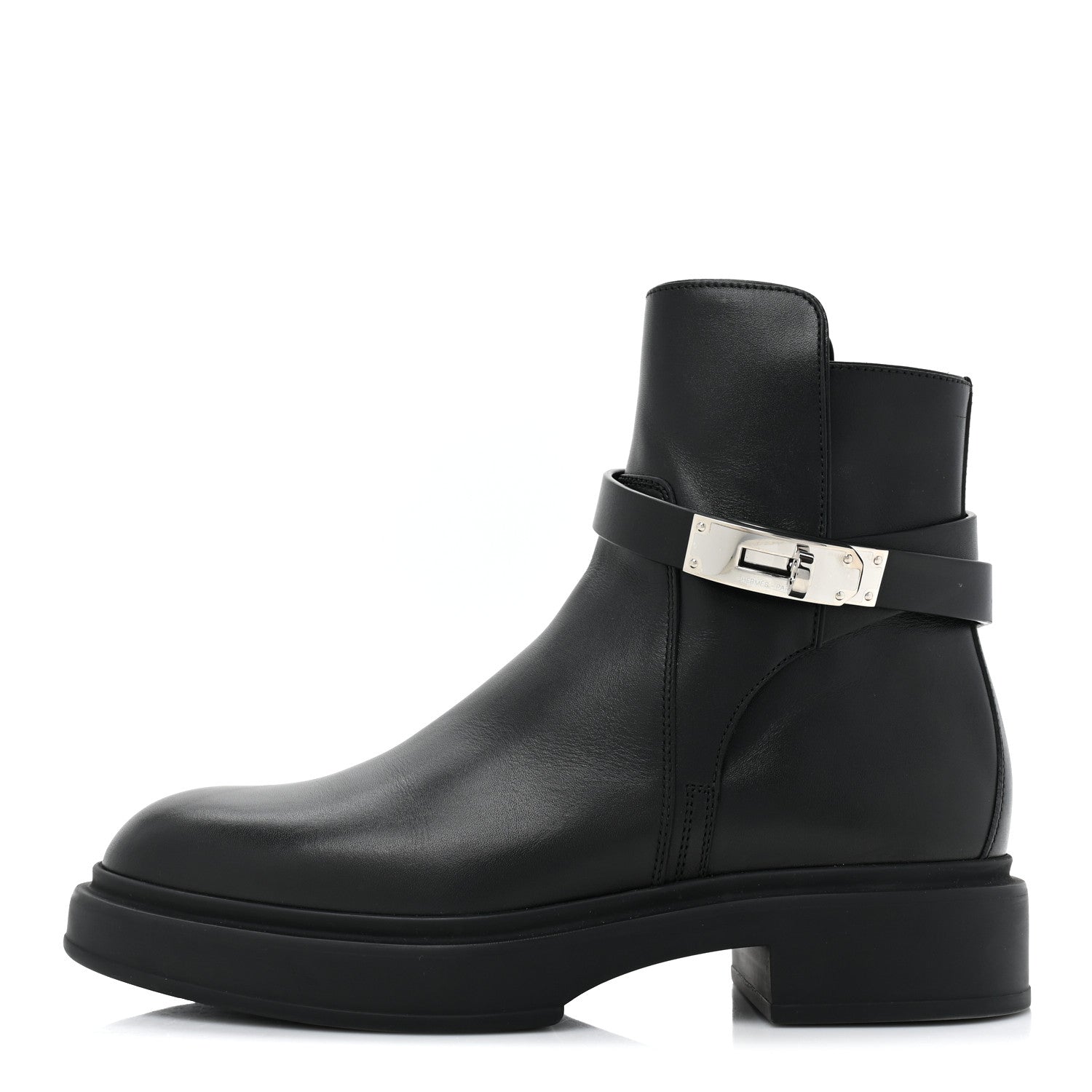 Hermes Calfskin Veo Ankle Boots 36 Black 1 of 9