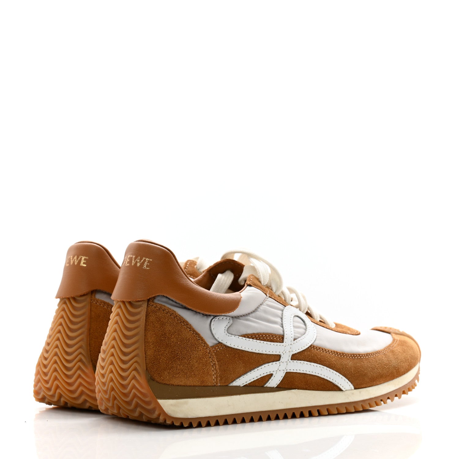 Loewe Nylon Suede Flow Runner Sneakers 38 Gold 4 of 11