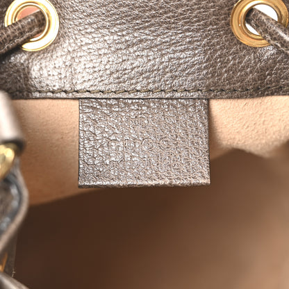 Gucci GG Supreme Monogram Web Mini Ophidia Bucket Bag Brown 6 of 10