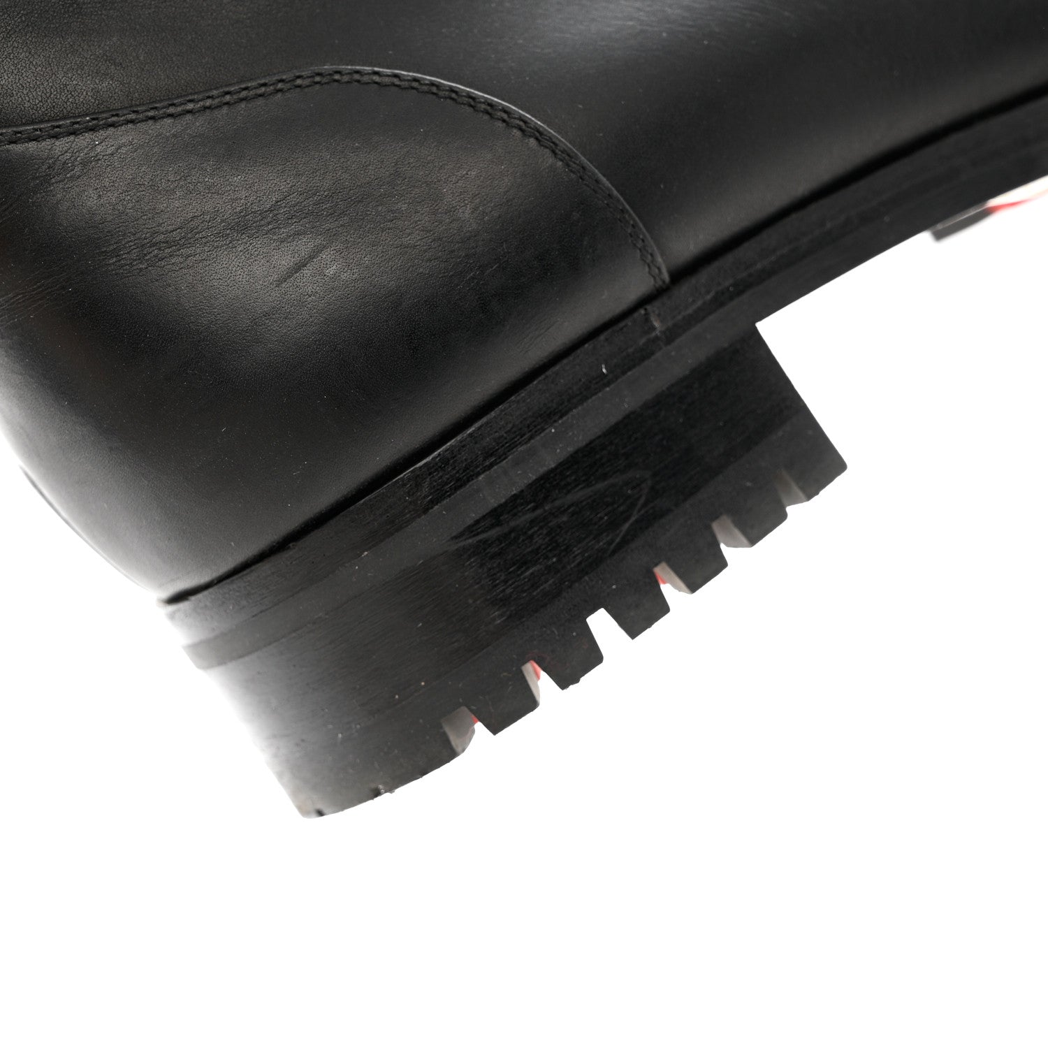 Christian Louboutin Calfskin Spikes TS Croc Flat Boots 39 Black 8 of 11