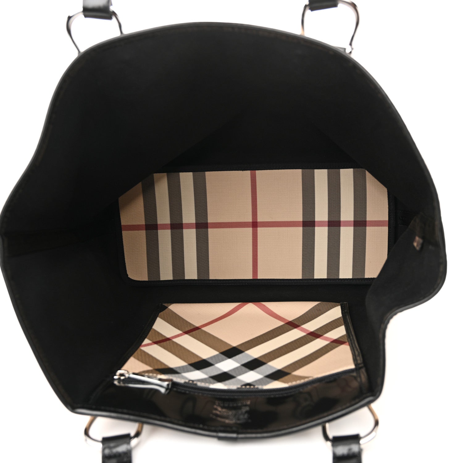 Burberry Nova Check Large Nickie Tote Black 5 of 11