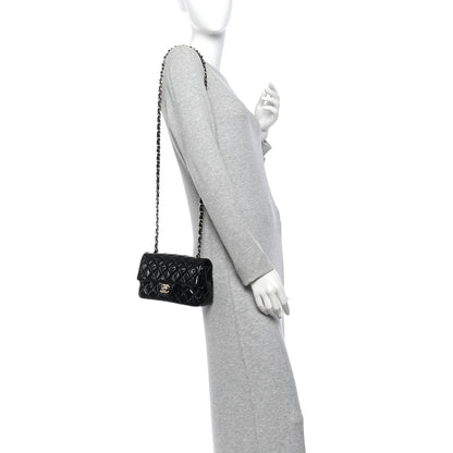 Chanel Patent Calfskin Quilted Mini Rectangular Flap Black 2 of 10