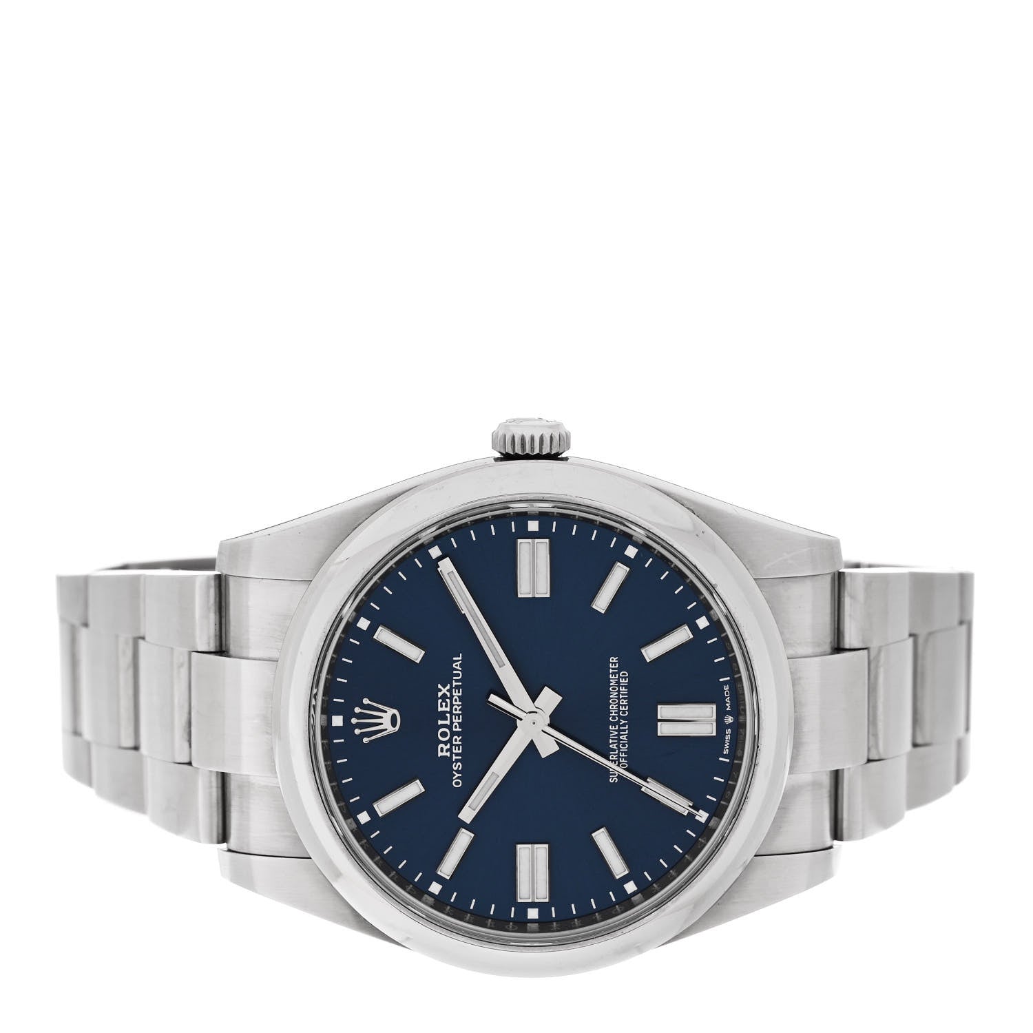 Rolex Stainless Steel 41mm Oyster Perpetual Watch Bright Blue 124300 2 of 5