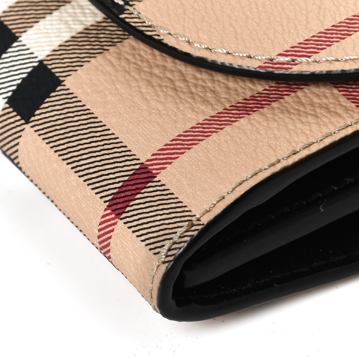 Burberry Haymarket Check Henley Wallet On Chain Black 11 of 11