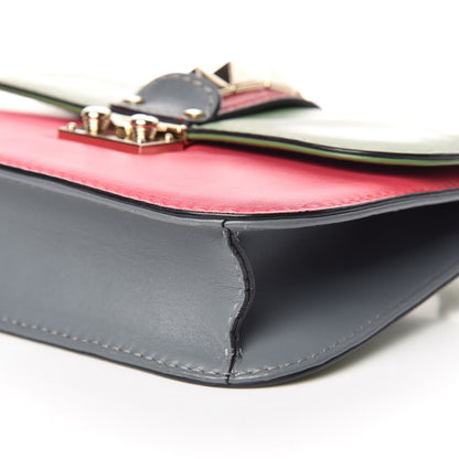 Valentino Garavani Vitello Small Glam Lock Rockstud Flap Green Deep Rose Grey Scarlet 7 of 12