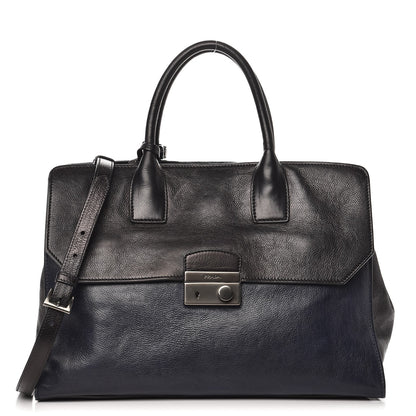 Prada Glace Calf Tote Bag Baltico Nero Black 1 of 12