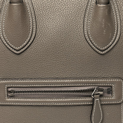 Celine Drummed Calfskin Mini Luggage Souris 8 of 16
