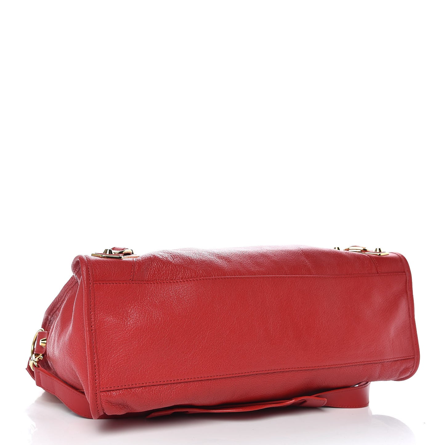 Chevre Gold Metallic Edge Hardware City Rouge Grenade