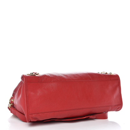Balenciaga Chevre Gold Metallic Edge Hardware City Rouge Grenade 5 of 10