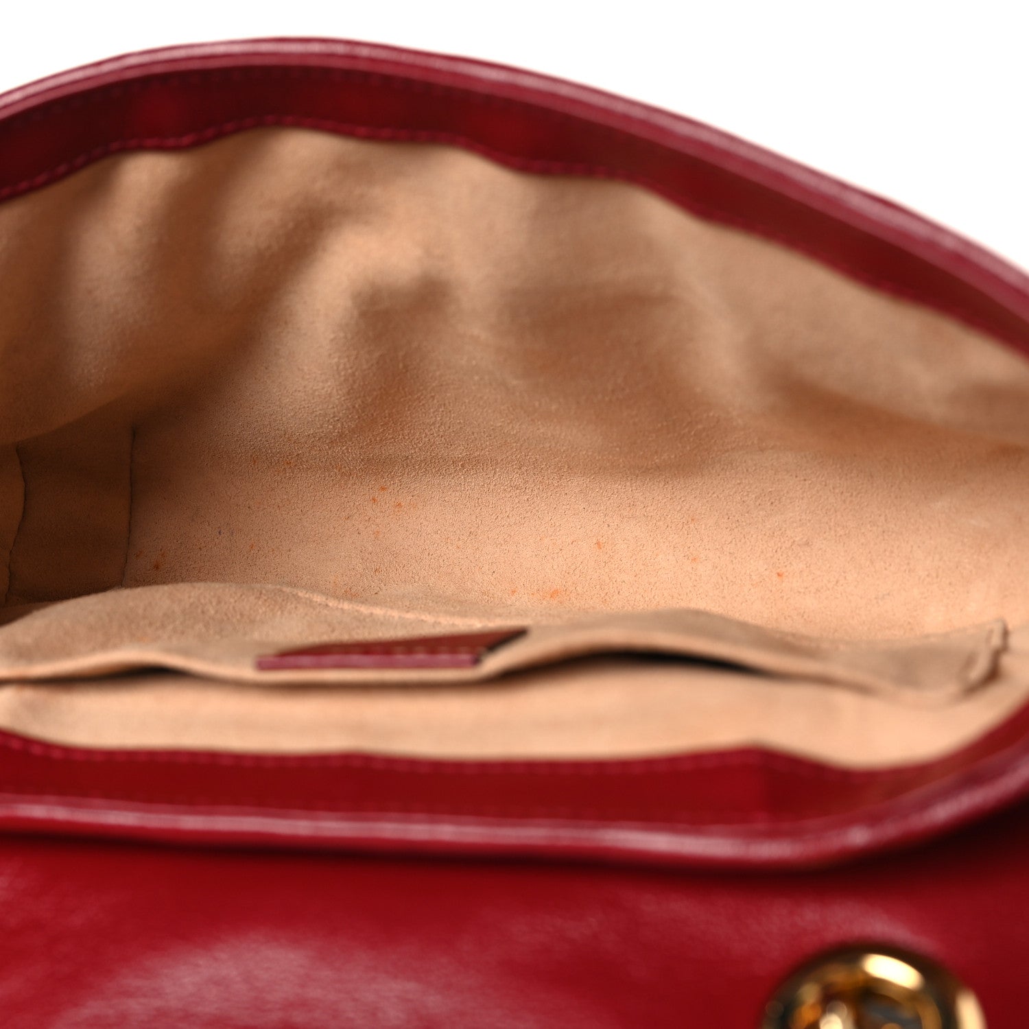 Gucci Monogram Azalea Calfskin Matelasse Diagonal Mini GG Marmont Shoulder Bag Beige Ebony New Cherry Red 4 of 9