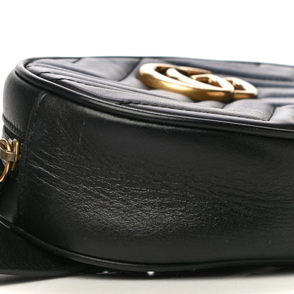 Gucci Calfskin Matelasse GG Marmont Belt Bag 85 34 Black 13 of 13