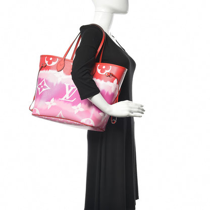Louis Vuitton Monogram Escale Neverfull MM Rouge 2 of 11