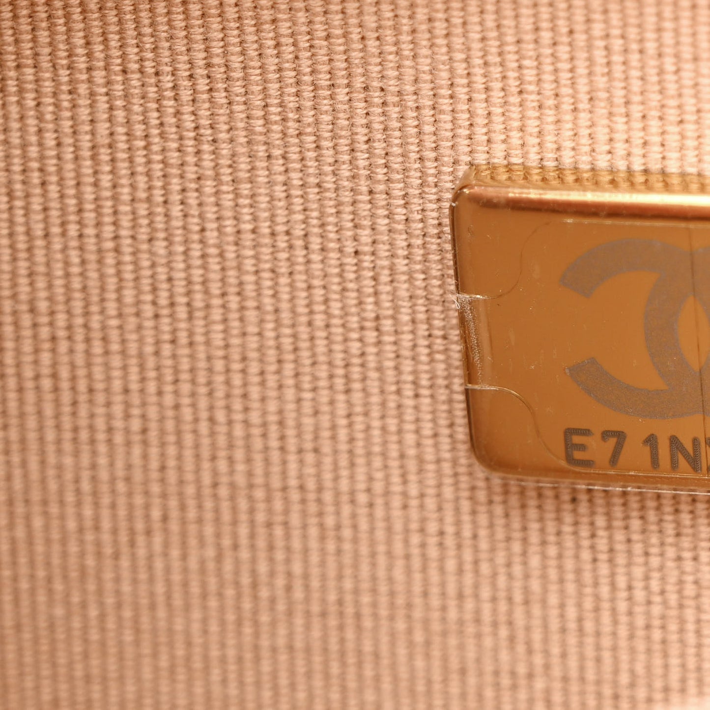 Caviar Quilted Crystal CC Wallet On Chain WOC Beige