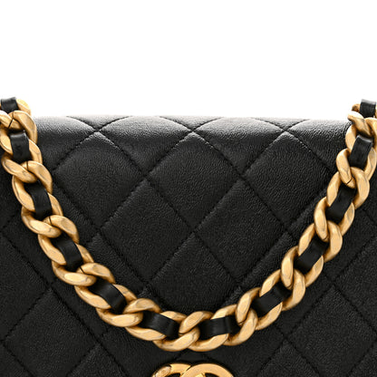 Chanel Shiny Lambskin Quilted Small Fashion Therapy Flap Bag Black 8 of 11