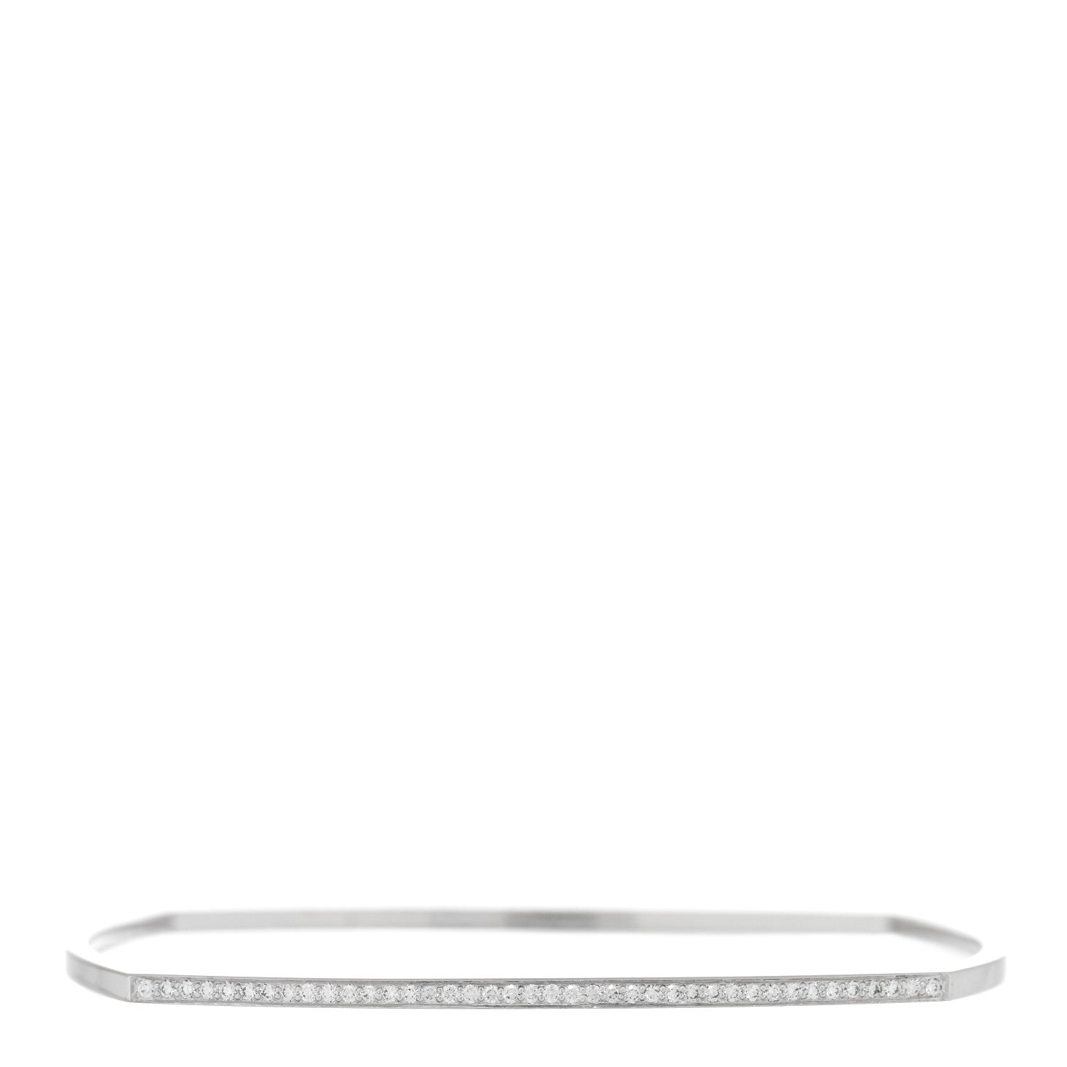 Tiffany 18K White Gold Diamond Frank Gehry Torque Bangle Bracelet 1 of 4