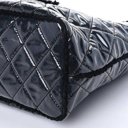 Chanel Vinyl Quilted Funny Tweed Tote Black 10 of 10