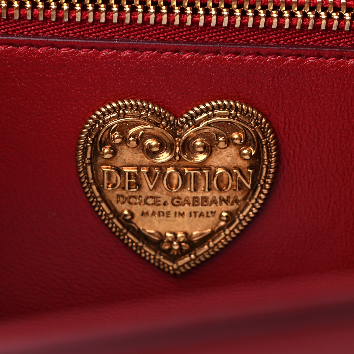 Dolce & Gabbana Calfskin Large Devotion Crossbody Bag Red 6 of 10
