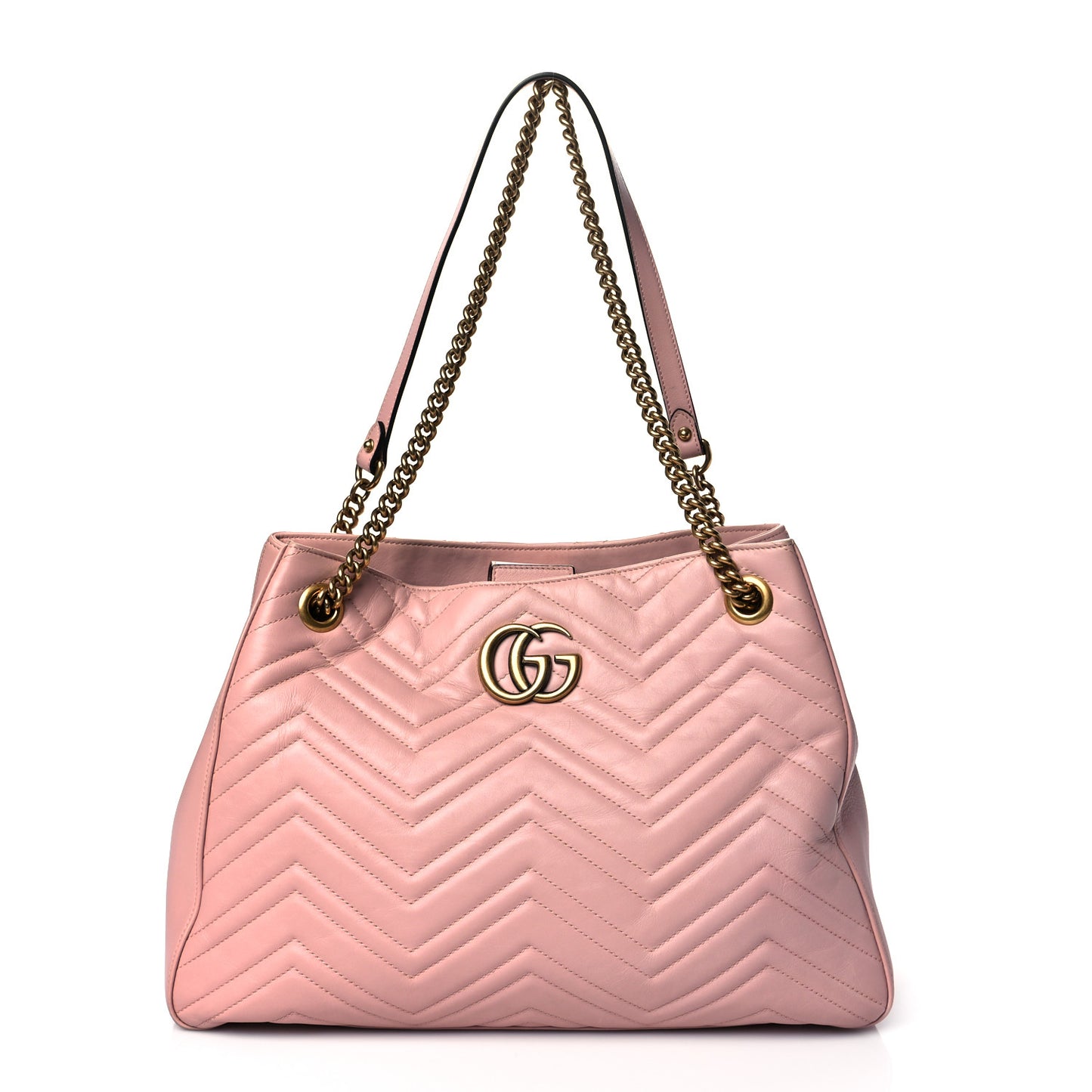 Calfskin Matelasse Medium GG Marmont Shoulder Tote Bag Perfect Pink