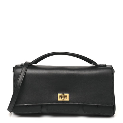 Balenciaga Smooth Calfskin Small Bel Air Clutch On Strap Black 1 of 9